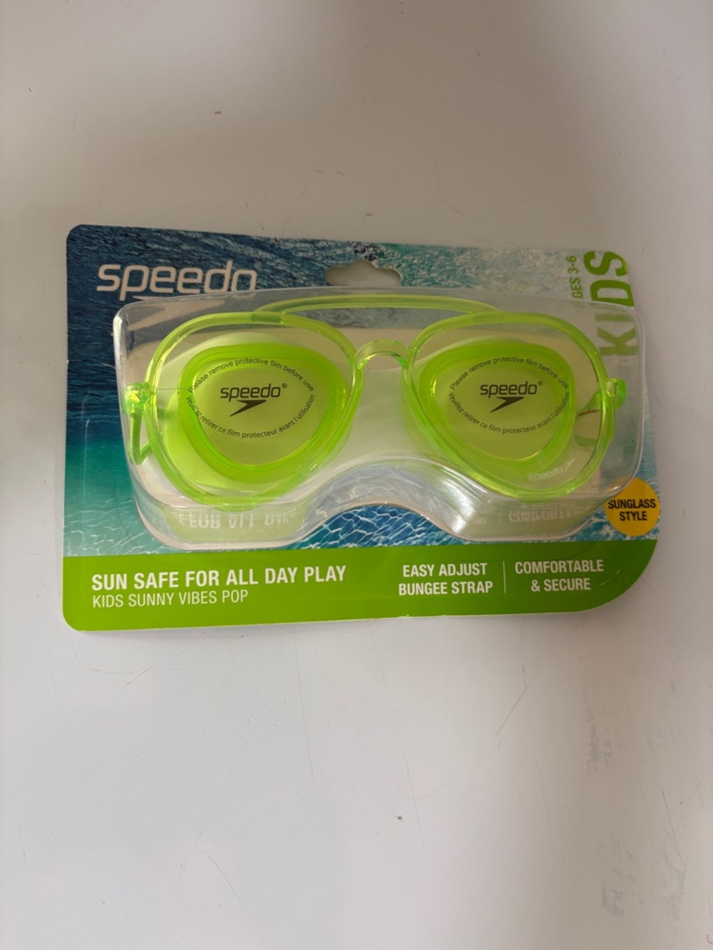 Speedo Kids Neon Green Swim Goggles